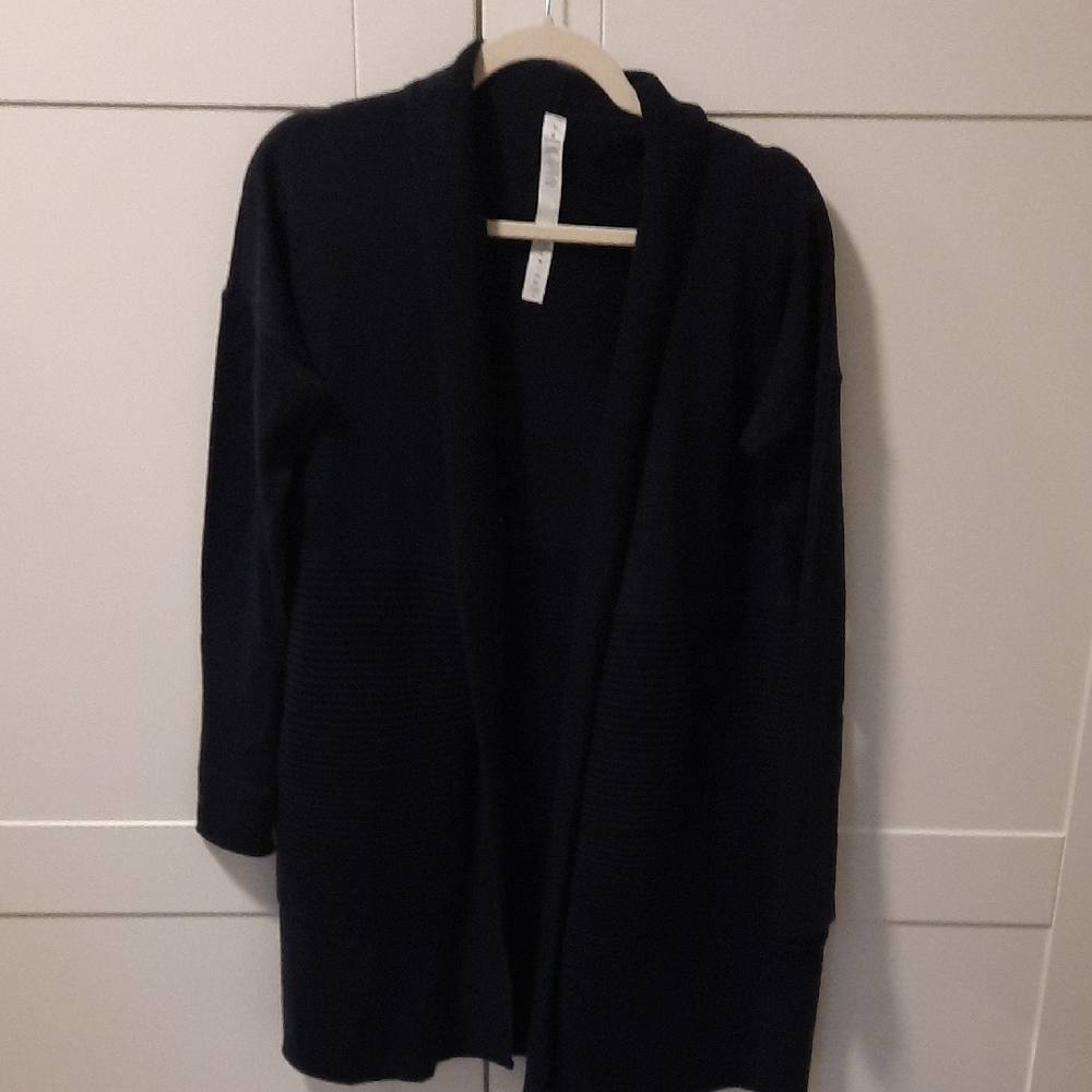 Lululemon Sit In Lotus Wrap ll Merino Wool Open Cardigan Sweater Size 8